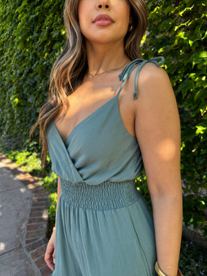Good Feels Jumpsuit- Sage