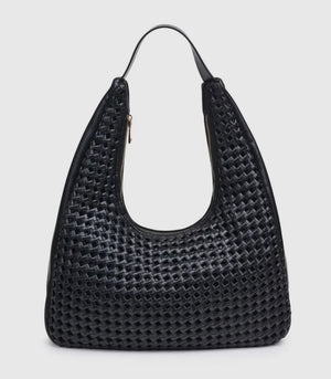 Rene Knit Woven Hobo-Black (PRE-ORDER)