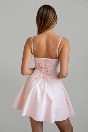 Poplin Mini Dress : Blush