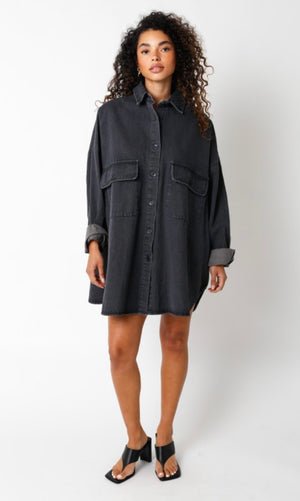 Knight Rider Denim Shirt- Black