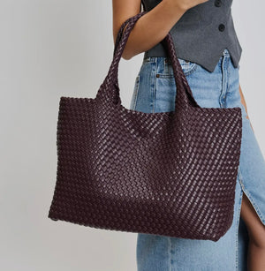 Solana Woven Tote - Espresso