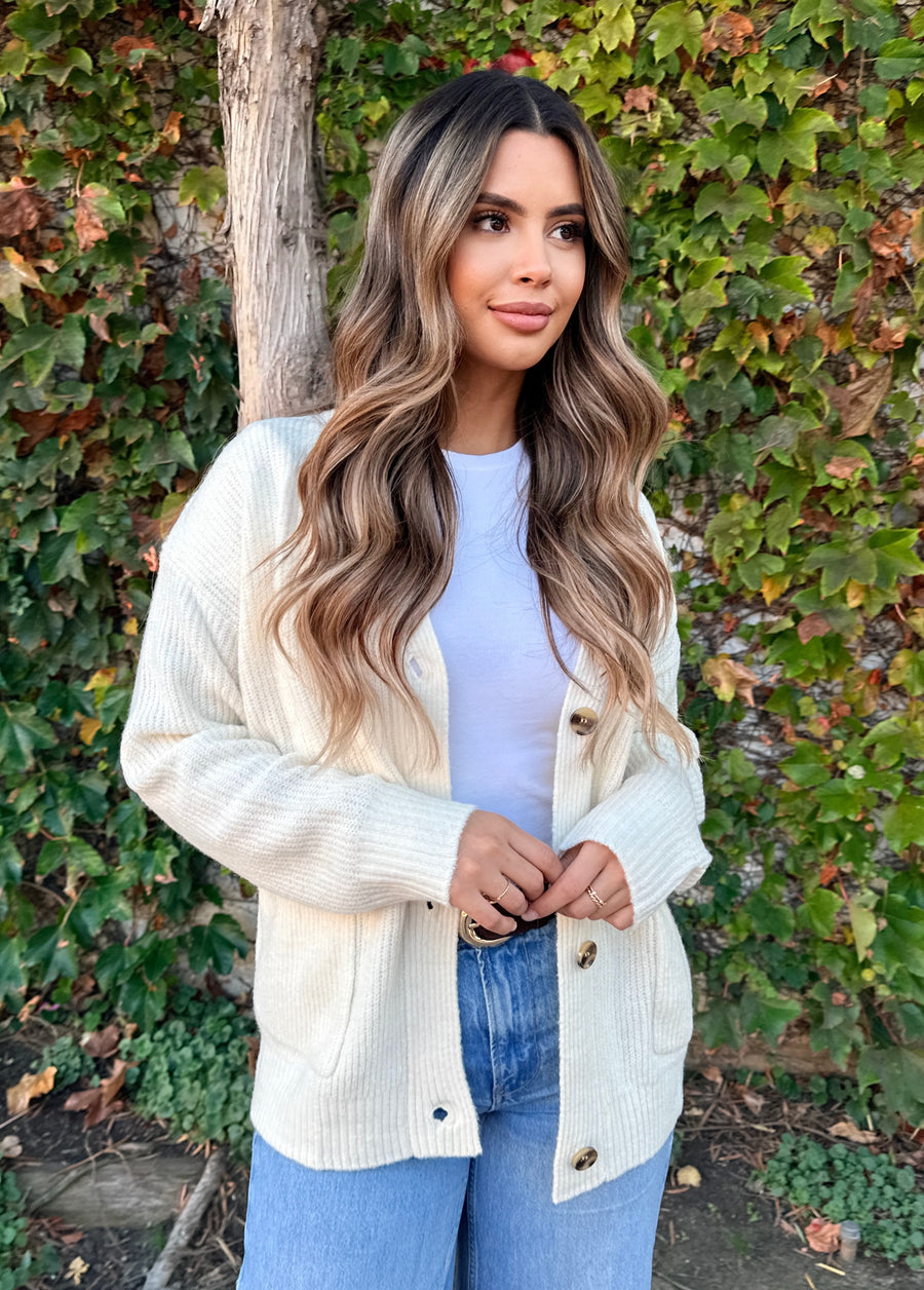 Cozy Edit Cardigan- Cream