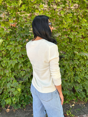 Cool Girl Cardigan- Whip Cream