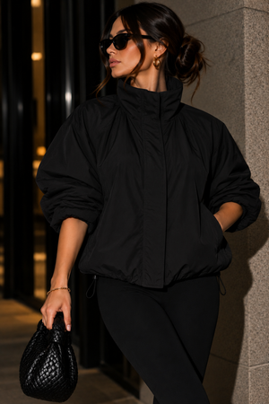 The Statement Windbreaker- Black