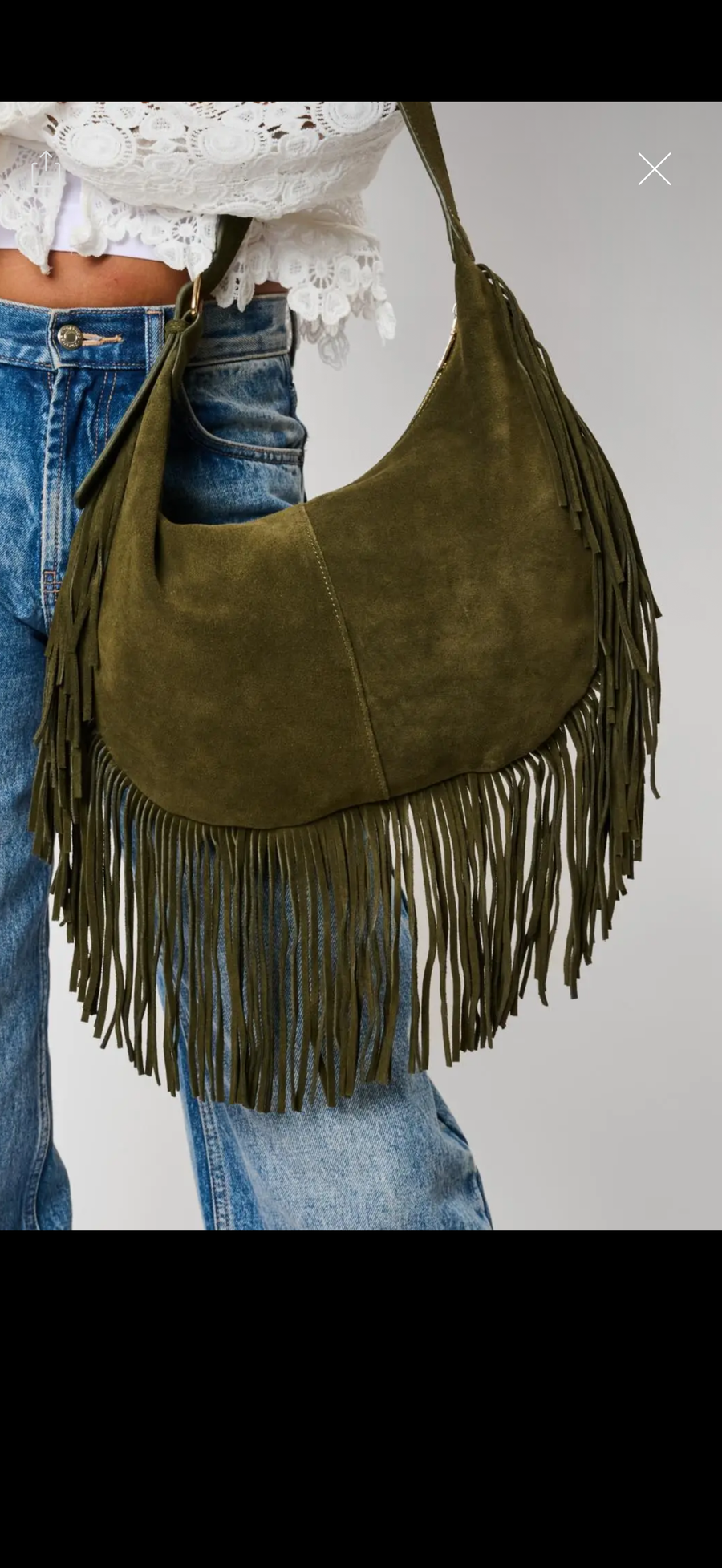 The Sienna Fringe Hobo- Olive