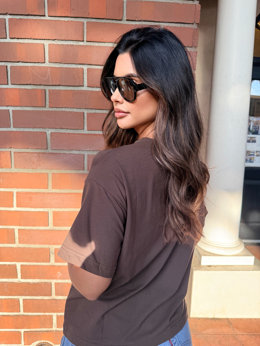 The Elevated Basic Tee- Brown