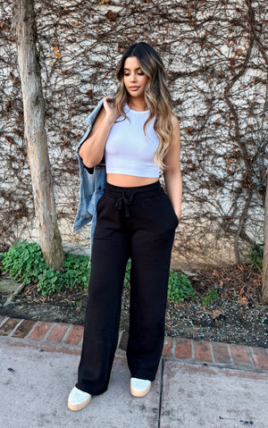 Blaire Wide Leg Cotton Lounge Pant