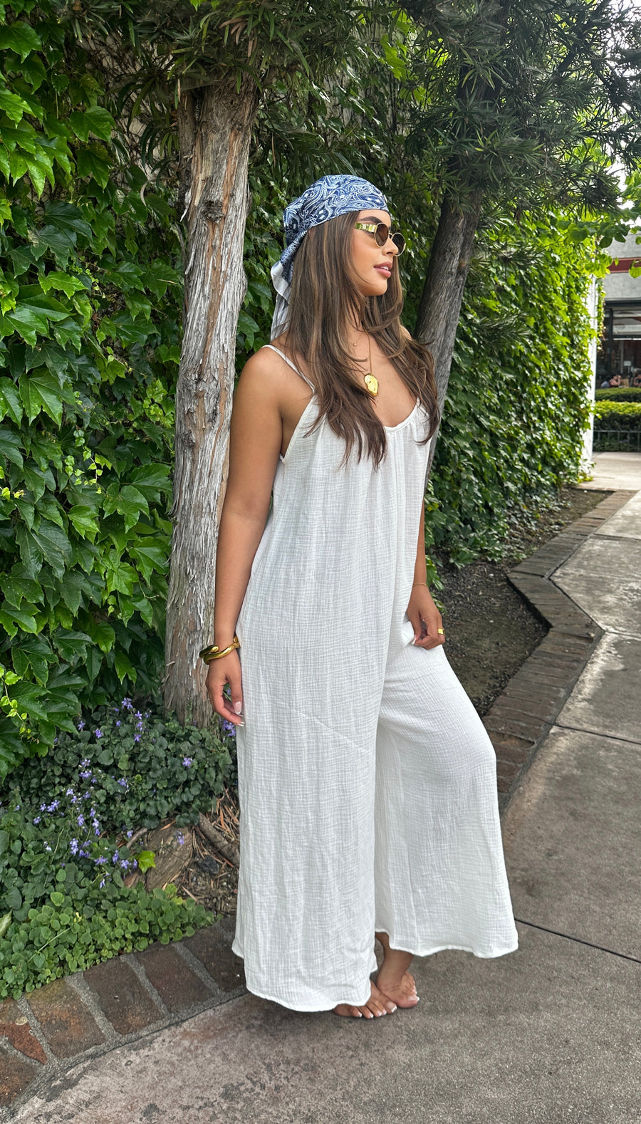 CHARMED LINEN JUMPSUIT