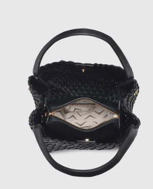 Woven Handbag- Black