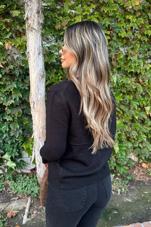 Cool Girl Cardigan- Black
