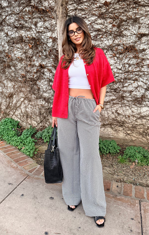 Sunday Stroll Gingham Pant- Black