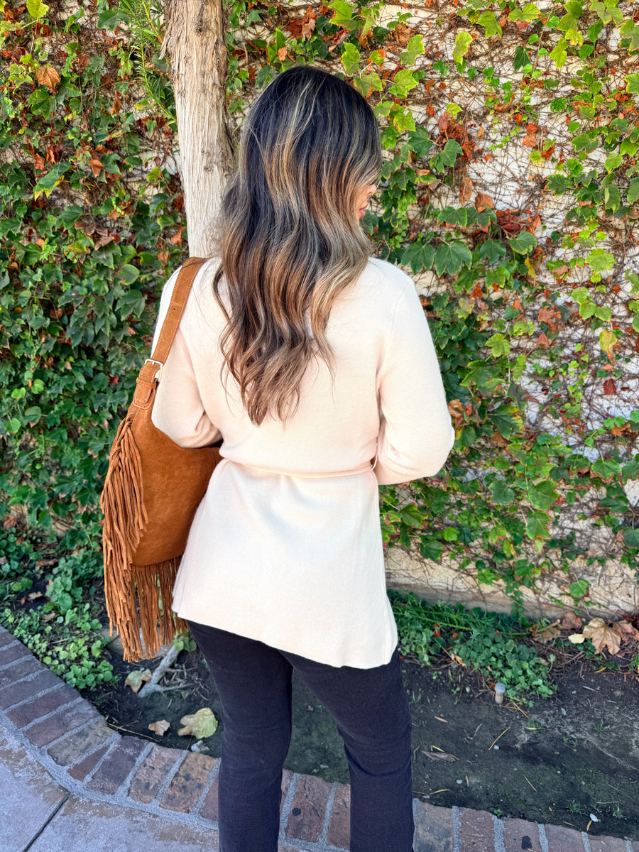 FINE KINT WRAP CARDIGAN