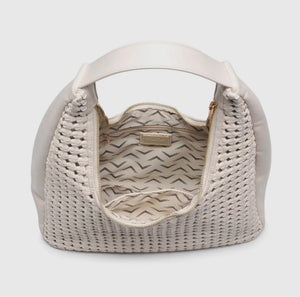 Rene Knit Woven Hobo-Oatmilk (PRE-ORDER)