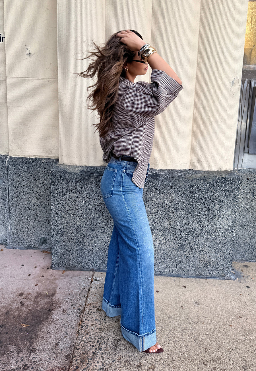 The Linen Check Top