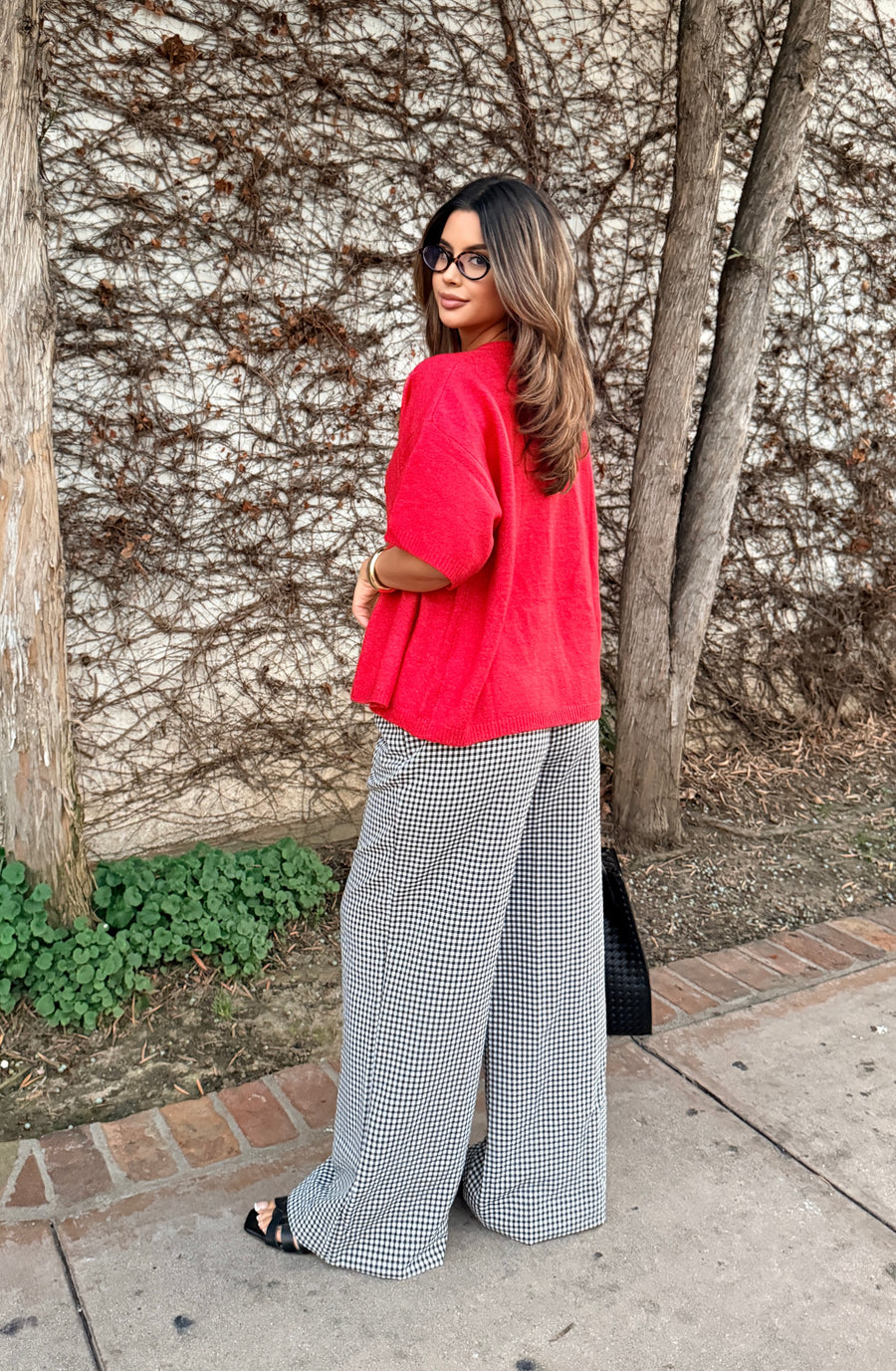 Sunday Stroll Gingham Pant- Black