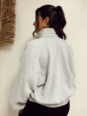 Piper Collared Sweater- Grey