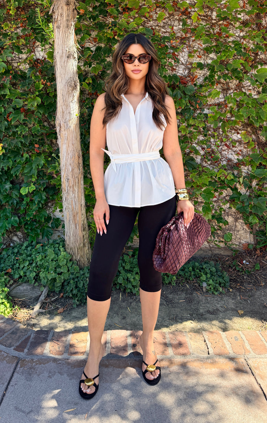 The Westside Tie Top- White