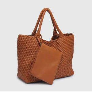 Solana Woven Tote - Tan  (PRE-ORDER)