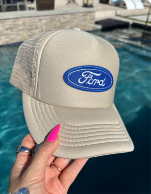 Classic Ford Logo on Tan Classic Hat