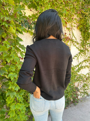 Cool Girl Cardigan- Black