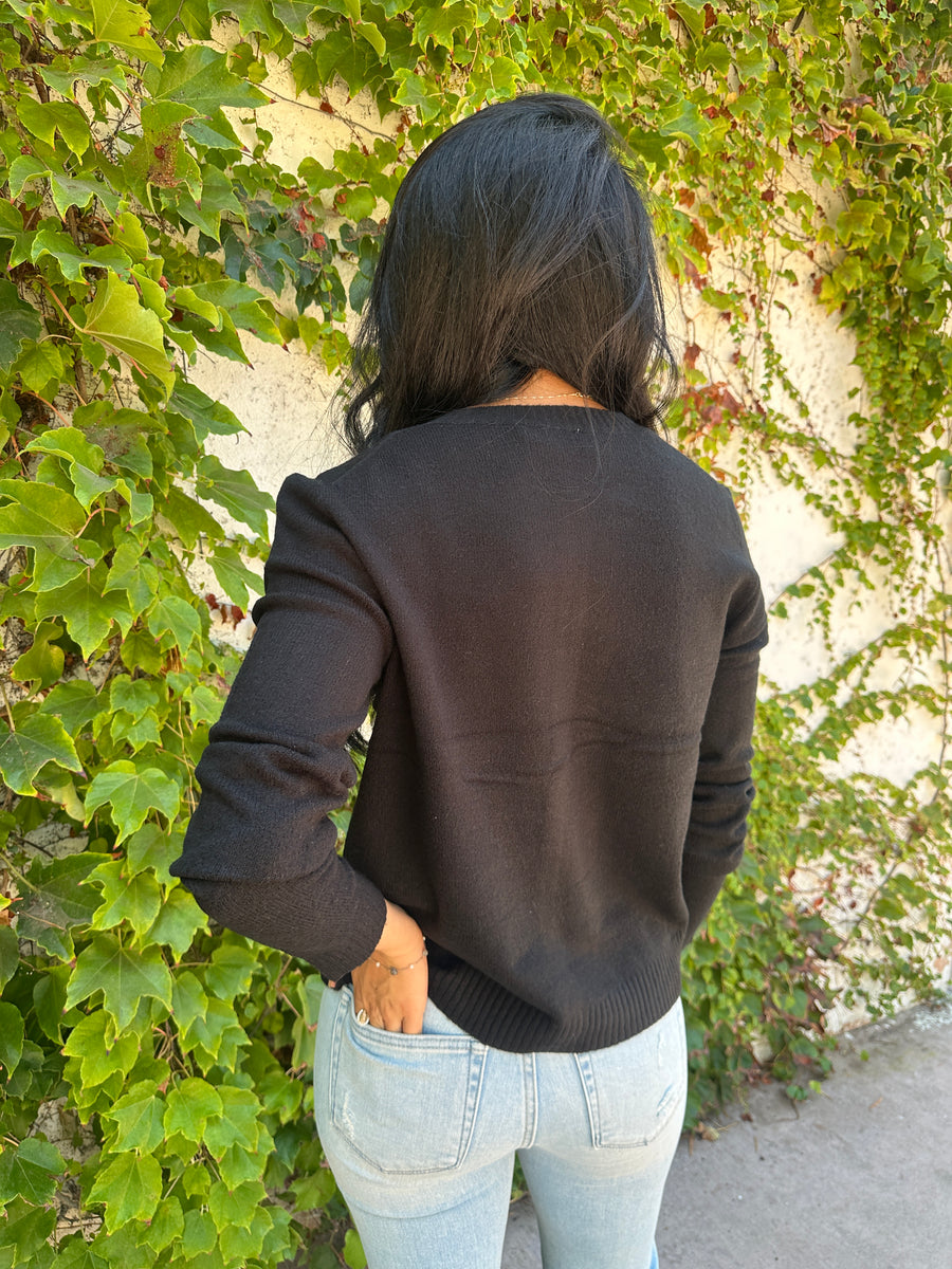 Cool Girl Cardigan- Black