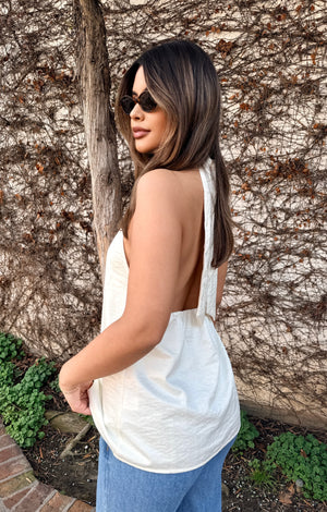 Clean Lines Halter-Ivory