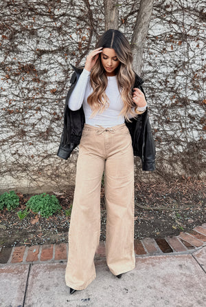 The Utility Drawstring Wide Leg Pant