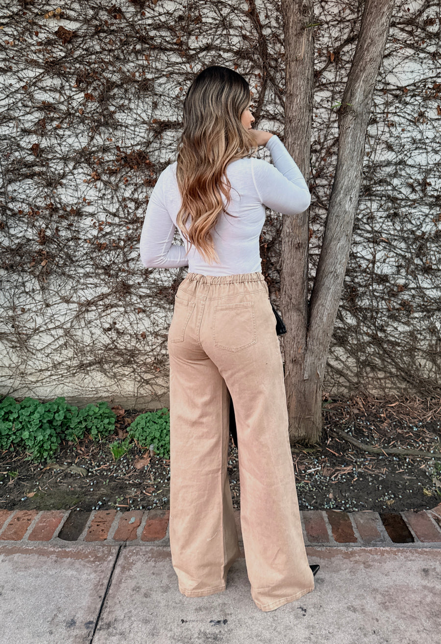 The Utility Drawstring Wide Leg Pant
