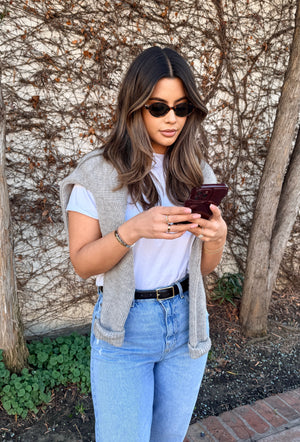 Wide Collar Cardigan- Graystone