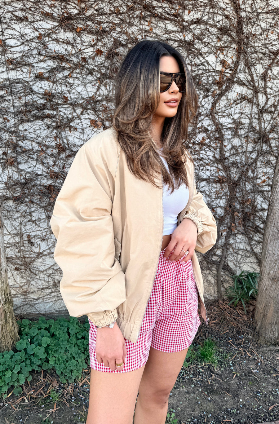 The Saylor Gingham Short- Red