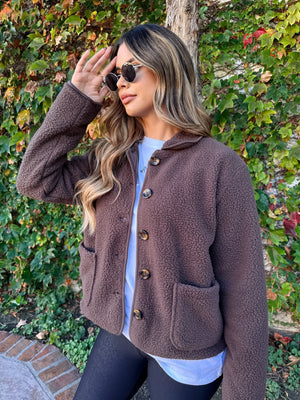 Sherpa Jacket- Espresso