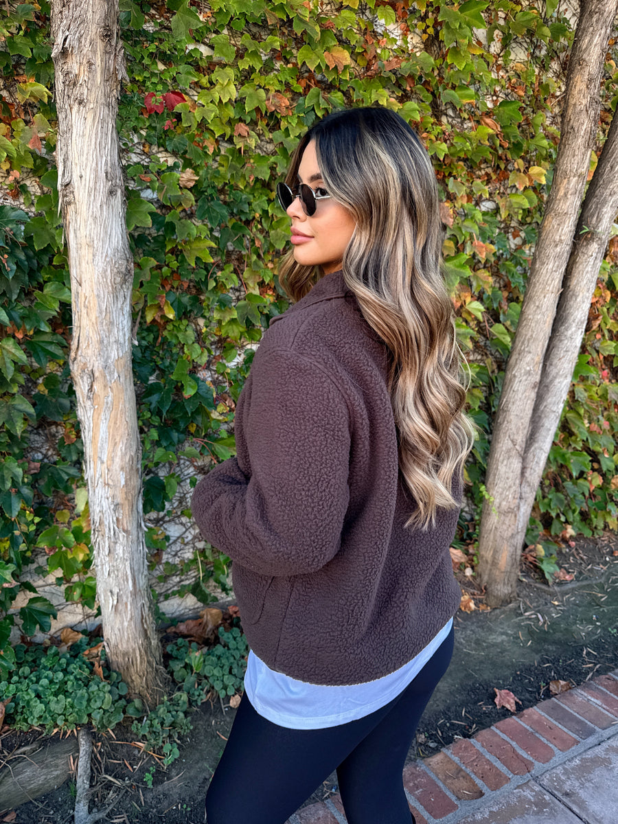 Sherpa Jacket- Espresso