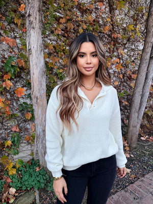 The Briar Collared Knit- Cream