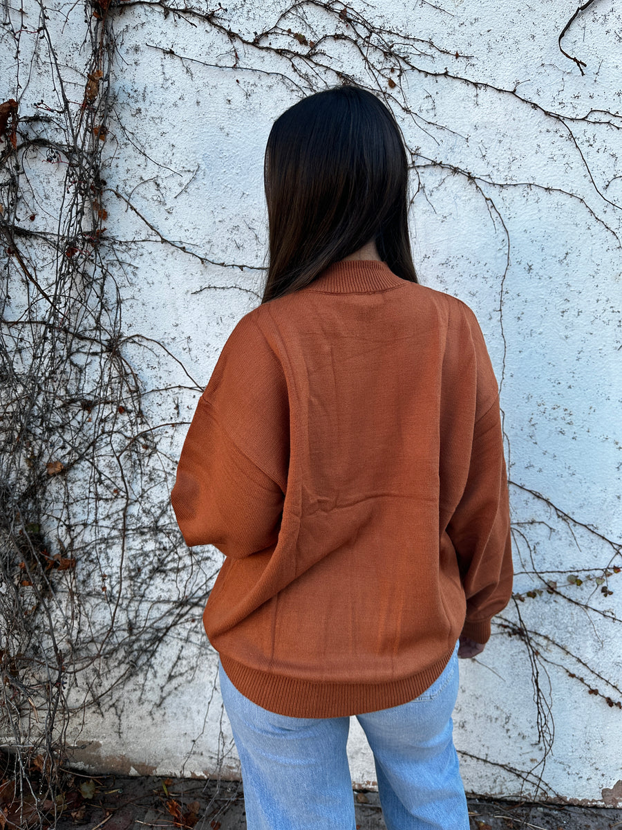 Not Your Boyfriends Crewneck-Rust