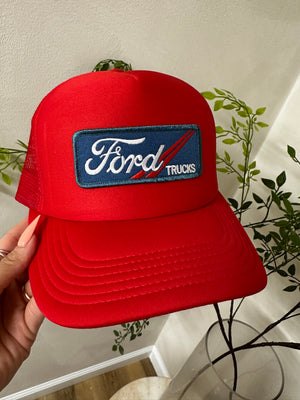 Vintage Ford Patch Red Classic Hat