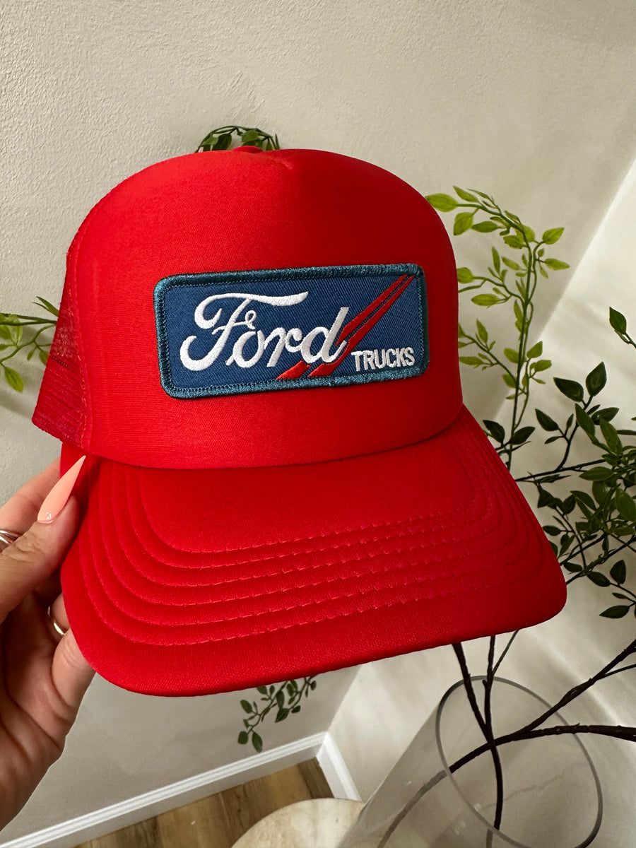Vintage Ford Patch Red Classic Hat
