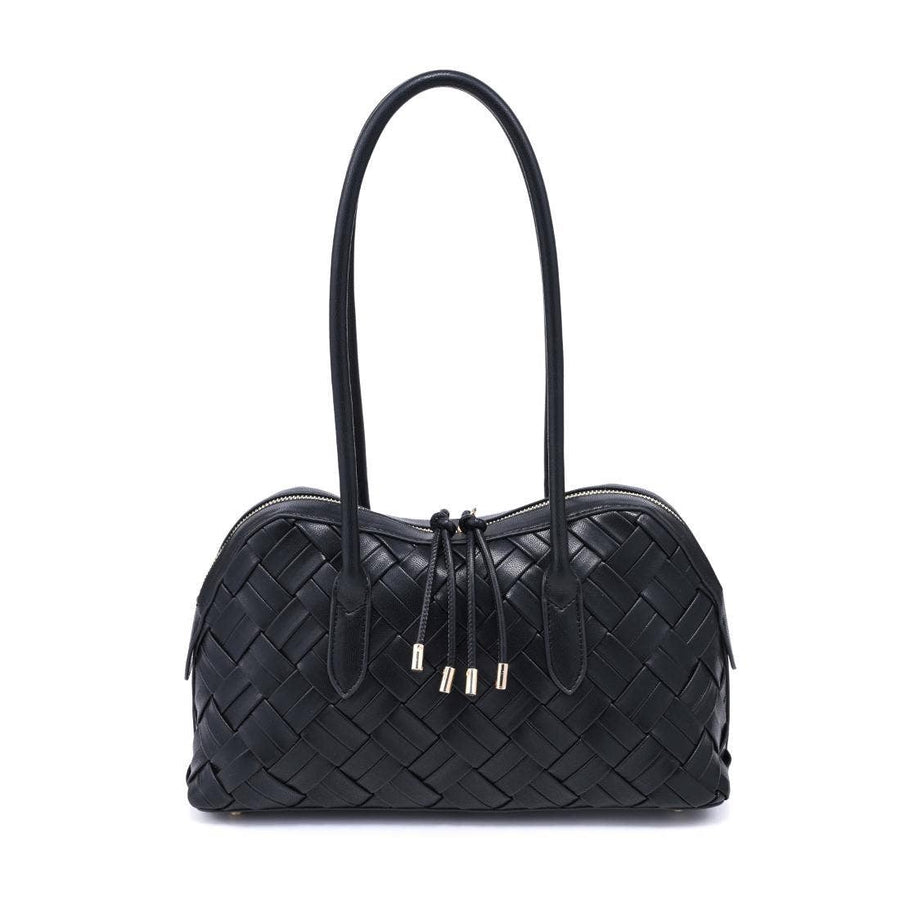 Lotus Shoulder Bag: Black