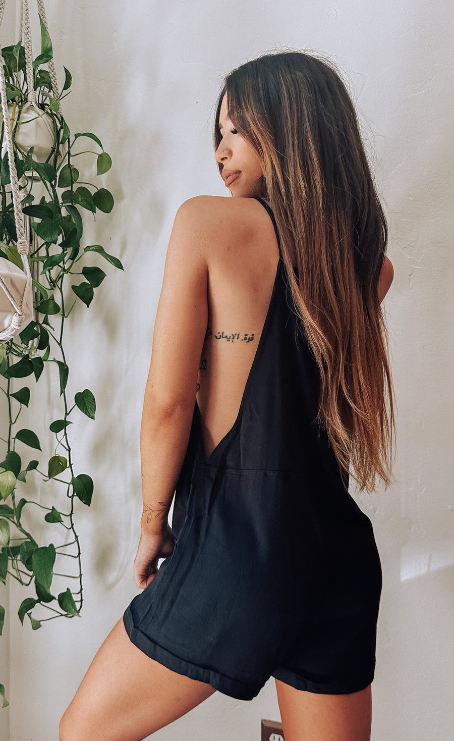 Always Smiling Romper - Black