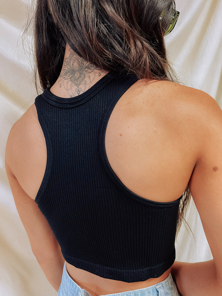 Rue Crop Tank - Black
