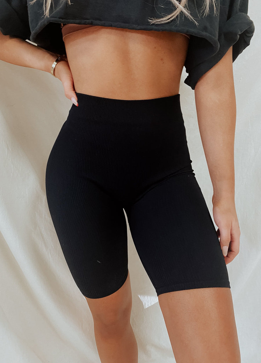 On The Run Biker Shorts - Black