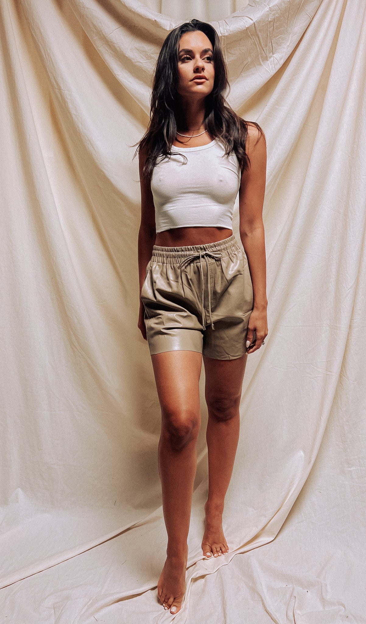 The Perfect Season Camel Brown Leather Shorts – Shop the Mint