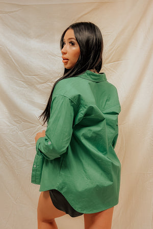 Jaded Button Down - Emerald