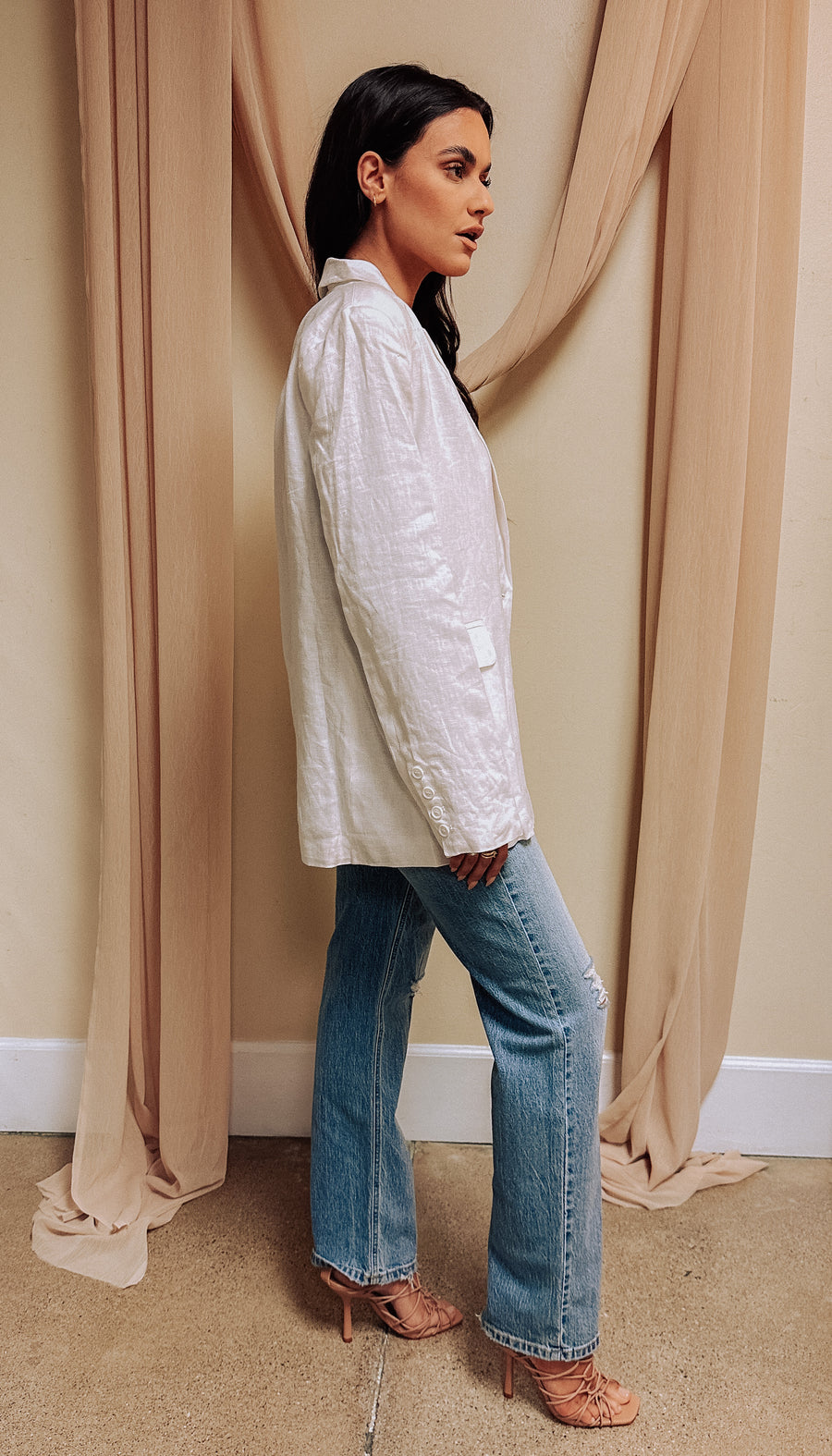 Marni Linen Blazer- White